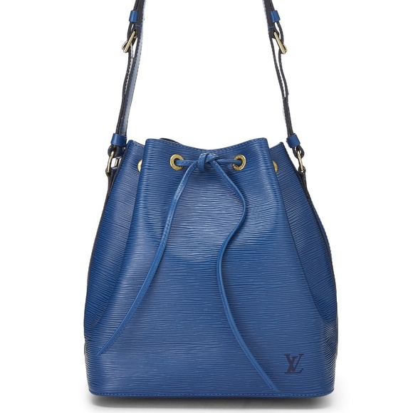 GUC Louis Vuitton Vintage Epi Petit Noé Shoulder Drawstring Bag in Blue - Picture 1 of 16